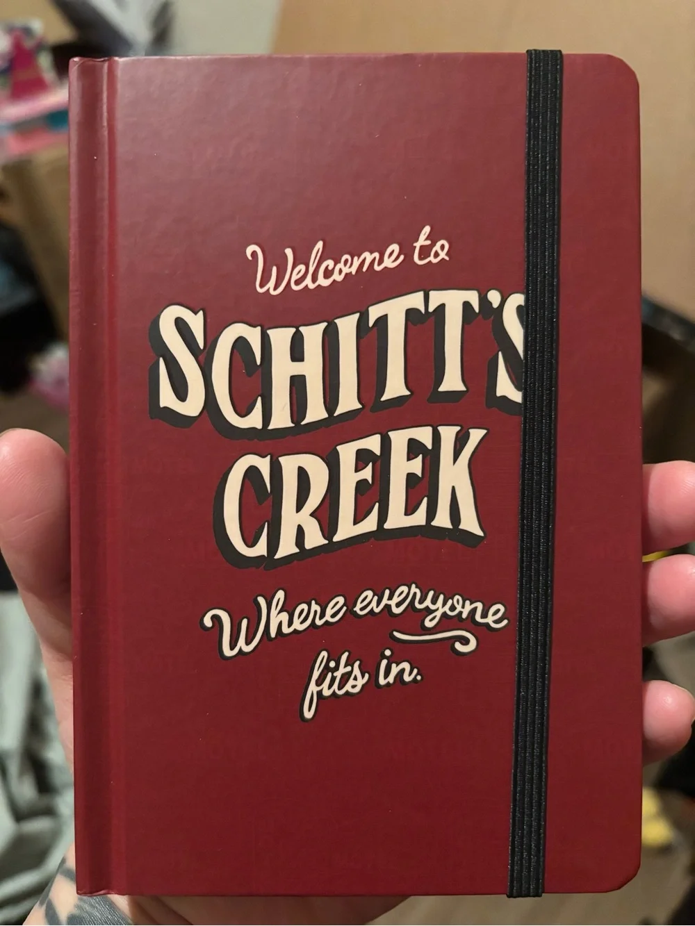 Schitt's Creek Planner - Maroon Hardcover with Black Elastic